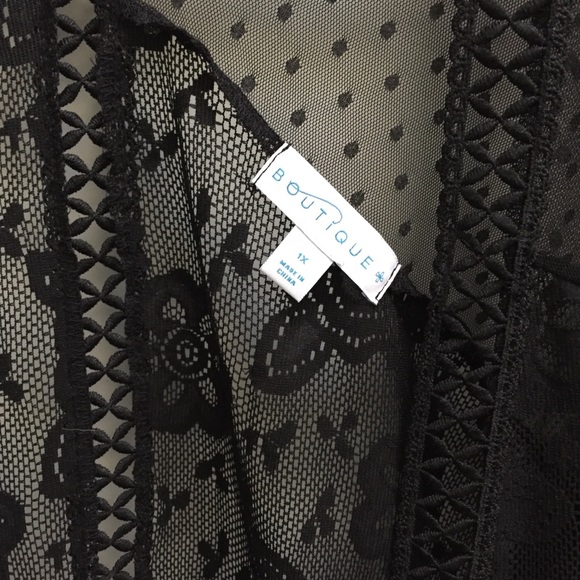 NEW nwt Boutique kimono long jacket lace boho cardigan plus size spring summer - Picture 2 of 7